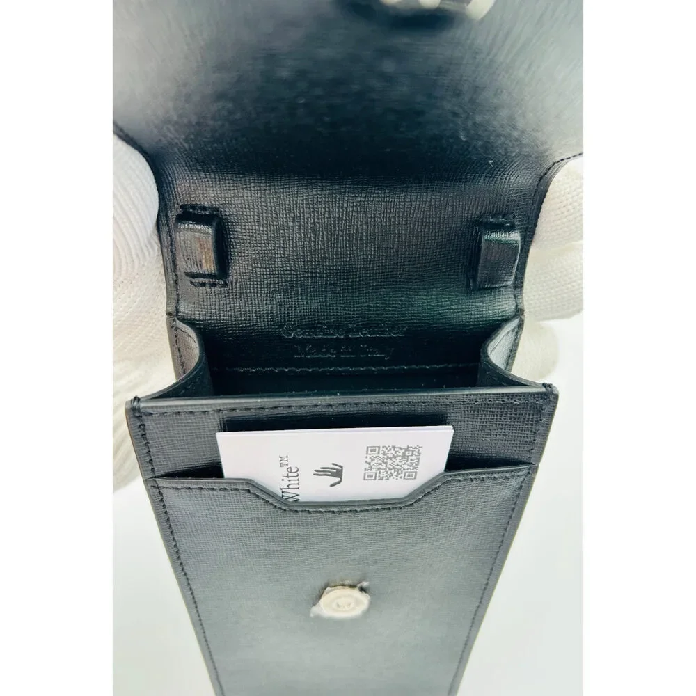 Off-White Binder Diagonal Stripe Print Phone Holder Men Black/White Lightweight